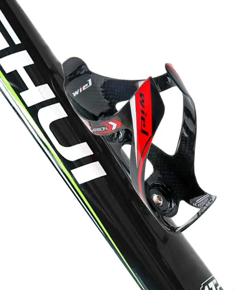 Wiel Full Carbon Fiber Bicycle Bike Light Drink Water Bottle Cage Holder