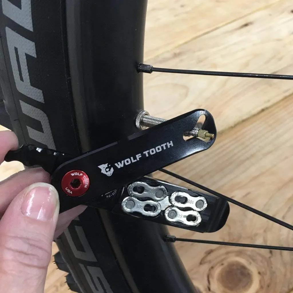 Wolf Tooth - Master Link Pliers - Pack Pliers | Bike Multi Tool Quick Link Pliers with Bike Tyre Levers, Valve Core Remover | Chain Pliers, Chain Link Pliers 9/10/11/12 Speed Bicycle Repair | Orange