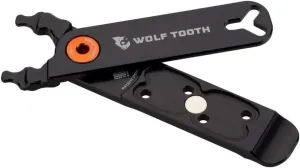 Wolf Tooth - Master Link Pliers - Pack Pliers | Bike Multi Tool Quick Link Pliers with Bike Tyre Levers, Valve Core Remover | Chain Pliers, Chain Link Pliers 9/10/11/12 Speed Bicycle Repair | Orange