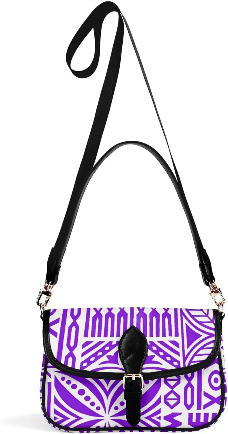 Women'S Crossbody Bag Custom Tribal Print Floral Print Small Square Bag Polynesian Party Fashion Elegant Women'S Bag