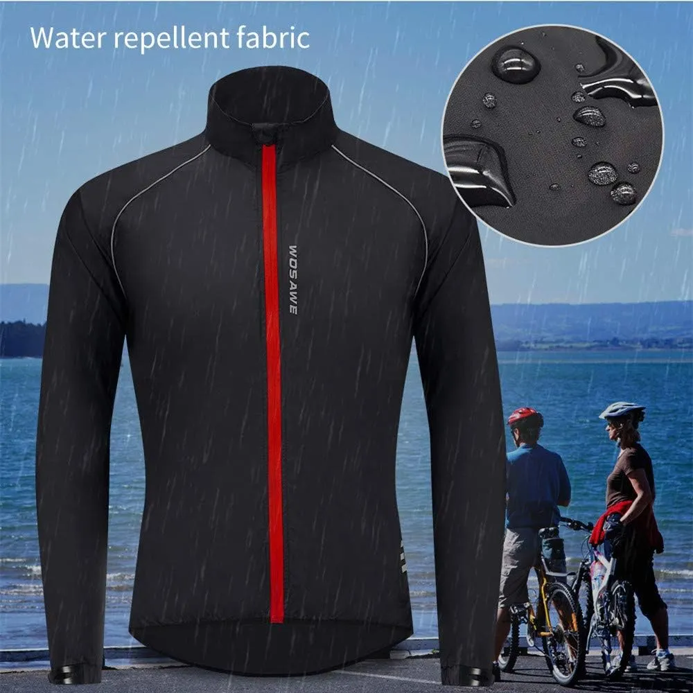 WOSAWE Men's Cycling Wind Jacket Reflective Ultralight Windbreaker