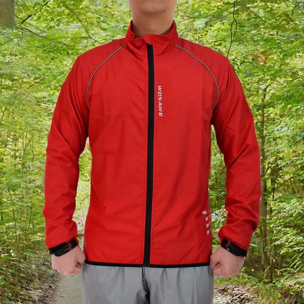 WOSAWE Men's Cycling Wind Jacket Reflective Ultralight Windbreaker