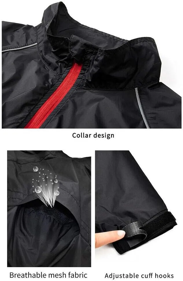 WOSAWE Men's Cycling Wind Jacket Reflective Ultralight Windbreaker