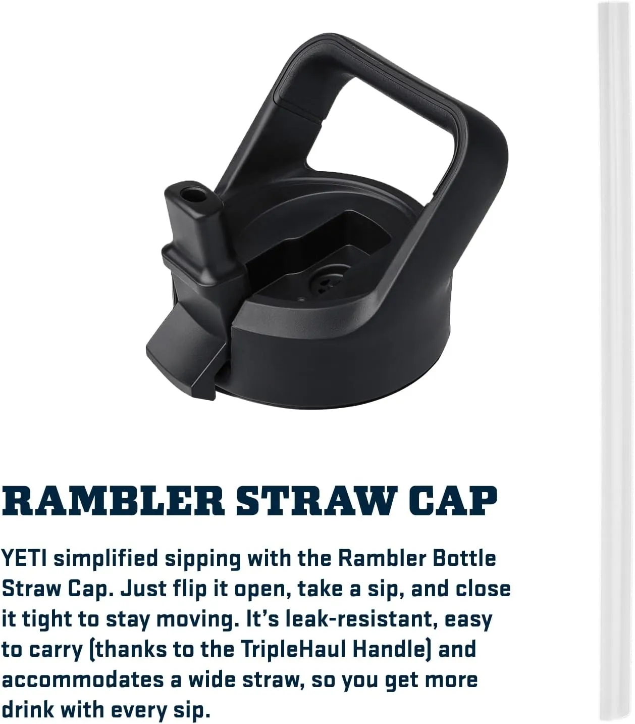 YETI Rambler 26 oz Bottle, Vacuum Insulated, Stainless Steel with Color Matching Straw Cap