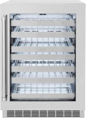 Z Line Kitchen and Bath ZLINE 24 in. Touchstone Dual Zone 44 Bottle Wine Cooler with Satin Stainless Steel Glass Door (RWDO-SN-24)