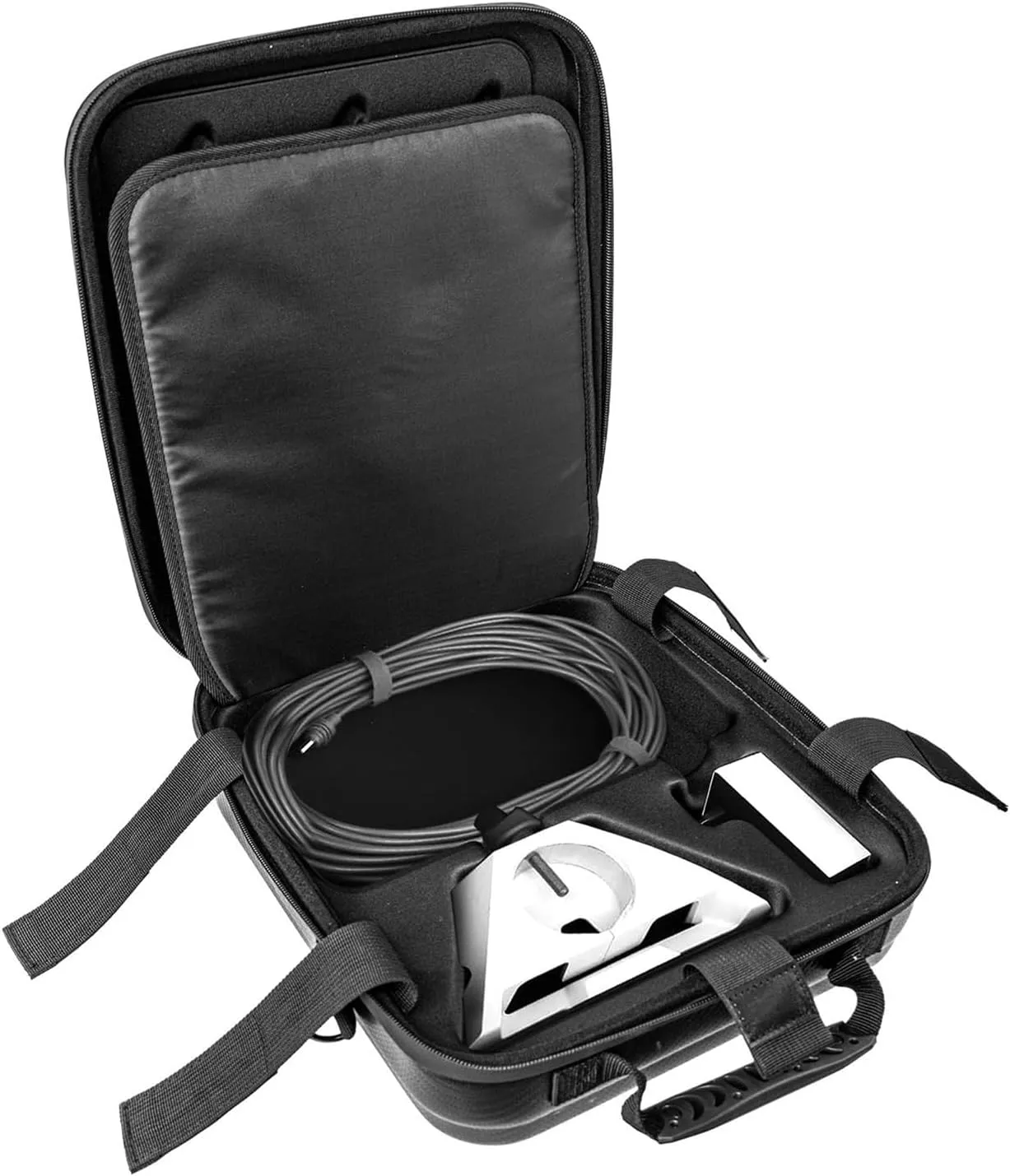 ZJchao Rectangular Satellite Travel Bag Shock Absorbing EVA Hard Shell Case Portable Backpack for Mini Dish