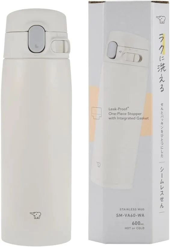 Zojirushi SM-VA60WA Vacuum Bottle 20 Ounce White